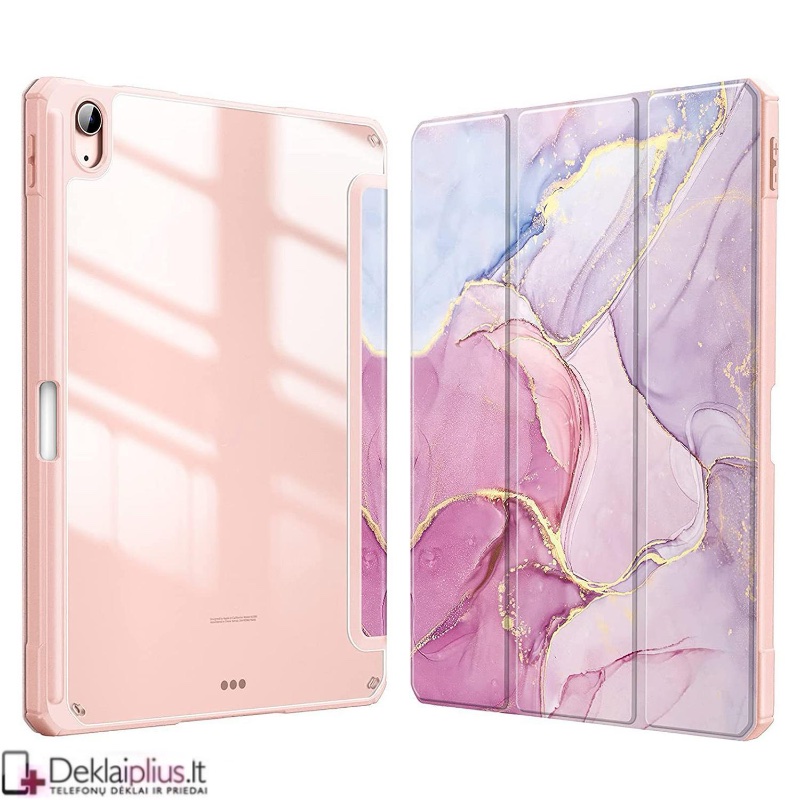 Marmuro rašto atverčiamas dėklas su laikikliu pieštukui - rausvas (Samsung Tab S9 (SM-X710-SM-X716/Tab S9 Fe (X510-X516B/Tab S10 Fe/Tab S10 Lite) Marmuro rašto atverčiamas dėklas su laikikliu pieštukui - rausvas (Samsung Tab S9 (SM-X710-SM-X716/Tab S9 Fe (X510-X516B/Tab S10 Fe/Tab S10 Lite)